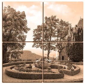 Obraz na plátne - Zostrihané kríky v parku - štvorec 3250FE (60x60 cm)