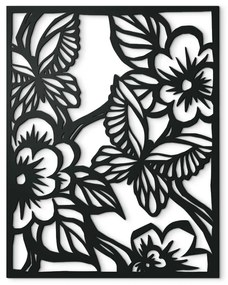 drevko Elegantný obraz Motýlia záhrada Rozmer obrazu: 41,5 x 32,5 cm, Farba dekorácie: Čierna
