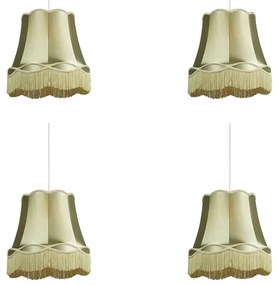 Sada 4 retro závesných svietidiel zelená 45 cm - Granny