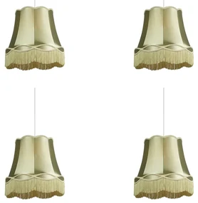 Sada 4 retro závesných svietidiel zelená 45 cm - Granny
