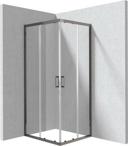 Deante Obdĺžnikový sprchovací kút Funkia 80x90 cm - KYC D089P, titán - bez vaničky