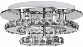 Toolight Toolight, LED krištáľové závesné stropné svietidlo 20W, neutrálna farba, APP412-C, chrómová, OSW-65010