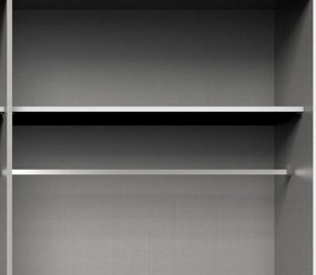 Šatní skříň Bern, šířka 225 cm/výška 208 cm, bílá/dub artisan