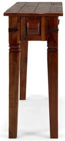 furniture-nabytek.cz - Masivní toaletní stolek Catana z borovicového dřeva, hnědý, lakovaný – 120×35×76 cm