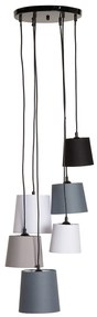 Závesná lampa Levels IV čierna šedá 6 odtieňov