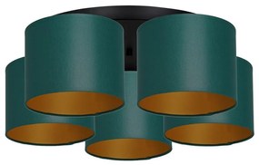 Luster prisadený ARDEN 5xE27/60W/230V zelená/zlatá