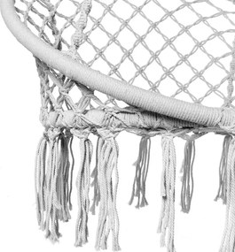 Sivé závesné kreslo KOLUMBIA s vankúšom