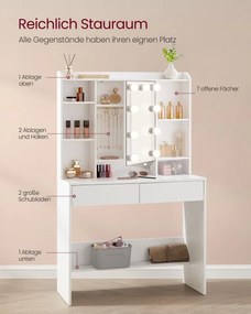 Toaletný stolík s LED osvetlením RDT126W01