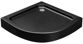 Vanička polokrúhla Alex Stone Effect New 90x90 čierna