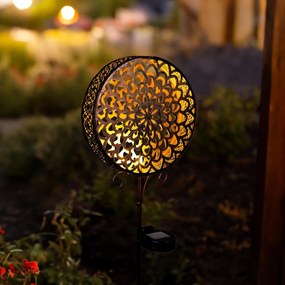 Haushalt international LED solárny záhradný zápich Bronzový kvet