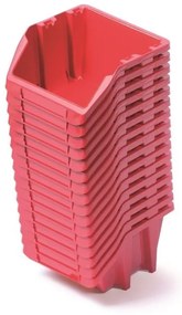 Sada 16 úložných boxov po 9,2 × 7,7 × 6 cm, červená