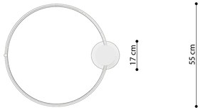 Stropné LED svietidlo Rio 55, 1x LED 30w, 3000k, g