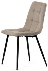 Autronic BONTEC Jedálenská stolička, béžová, zamatová látka, DCL-X7015 CAP2 Farba: Béžová