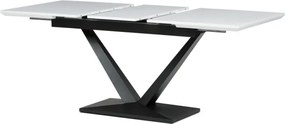 Jedálenský rozkladací stôl HT-W1630 biely / čierny
