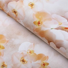 Biante Teflónový oválny obrus TF-045 Orchidey na béžovom 100x160 cm