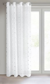 ZÁCLONA NA KRÚŽKOCH BENAY 140X250 CM BIELA
