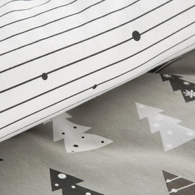 VIANOČNÉ FLANELOVÉ OBLIEČKY LENON 200X220 CM, 2 KS 70X80 CM VZOROVANÉ