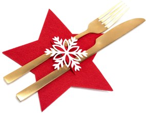 Tutumi Tutumi, vianočný obal na príbor 4ks 311378A, červená, CHR-06513