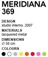 Designové hodiny D&D 369 Meridiana 36cm Meridiana barvy kov červený lak