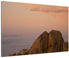 Obraz západu slnka v skalách (90x60 cm)