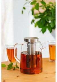 Sklenená čajová kanvica Vialli Design, 1,5 l