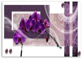 Obraz na plátně Orchidej Fialová abstrakce - 60x40 cm