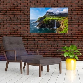 Obraz - Vodopád Múlafossur (90x60 cm)