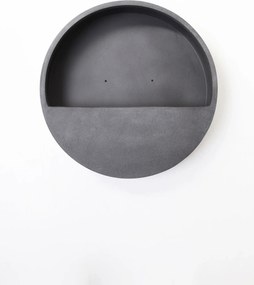Kvetináč na stenu MURA, sklolaminát, Ø 50 cm, sivá