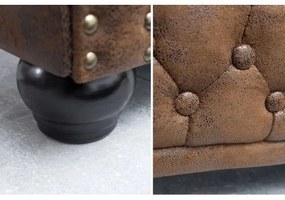 Sedacia súprava 17109 Chesterfield 2-sedenie Antik hnedá  - Komfort-nábytok