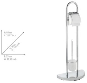 WENKO 16608100 - WC kefa COSENZA 33x84 cm lesklý chróm/satén