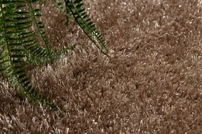 Kúpeľňový koberček SYNERGY glamour / lurex, hnedý kruh