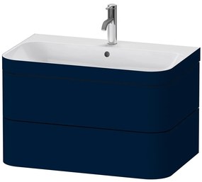 DURAVIT Happy D.2 Plus c-bonded závesná skrinka s nábytkovým umývadlom s otvorom, 2 zásuvky, 775 x 490 x 480 mm, nočná modrá matná lakovaná, HP4637O9898