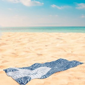 Modrá plážová osuška 90x180 cm Shark - DecoKing