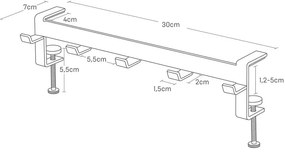 Matne biely nastaviteľný oceľový háčik Tower – YAMAZAKI