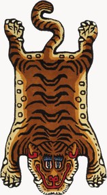 Ručne všívaný vlnený koberec Tiger