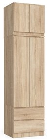 Nadstavec na šatníkovú skriňu Star 60 cm dub sonoma matný