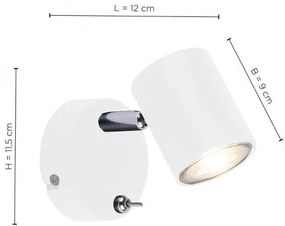 Leuchten Direkt 11941-16 - LED Nástenné bodové svietidlo TARIK 1xGU10/5W/230V