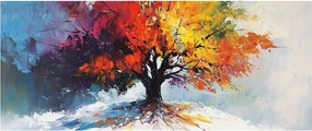 Obraz - Pestrofarebný strom (120x50 cm)