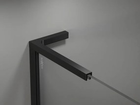 Mexen, Mexen Kioto-X L sprchová stena 60 x 200 cm, priehľadná 10 mm, čierna - 800-060-107-70-00-X