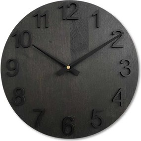 SENTOP | Dizajnové nástenné hodiny z masívneho dreva I SENTOP MAS017-3169-hands/black analógové