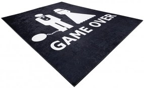 Dywany Łuszczów Kusový koberec Bambino 2104 Game Over black - 160x220 cm