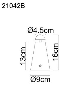 Globo 21042B - LED stmievateľná dotyková nabíjacia stolná lampa LIVA LED/1,2W/5V 1200 mAh