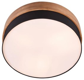 Stropné svietidlo v bielo-prírodnej farbe s textilným tienidlom Seasons – Trio