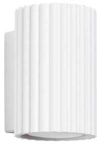 Nástenné svietidlo Karbon, 1x biele kovové tienidlo, (10 cm)