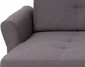 Rohová sedacia súprava Harris, tmavo šedá tkanina, ľavý roh