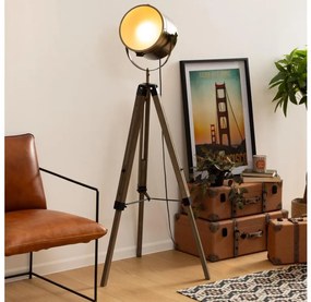 Atmosphera - Stojacia lampa EBOR 1xE27/25W/230V borovica/mosadz