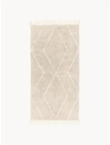 Ručne tuftovaný bavlnený koberec's diamantovým vzorom Bina