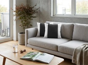 Bavlnená obliečka na vankúš TIRSO POLY 45x45 cm, sivo-biela