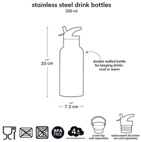 A Little Lovely Company - antikorová fľaša na pitie, 350 ml - kamaráti z lesa