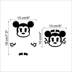 10x10cm Minnie Mouse - nálepka nad vypínač
